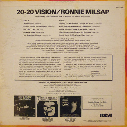 Ronnie Milsap : 20-20 Vision (LP, Album, Ind)