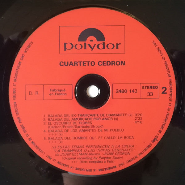 Cuarteto Cedron : De Argentina (LP, Album, RE)