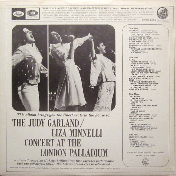 Judy Garland And Liza Minnelli : "Live" At The London Palladium (2xLP, Album, Scr)