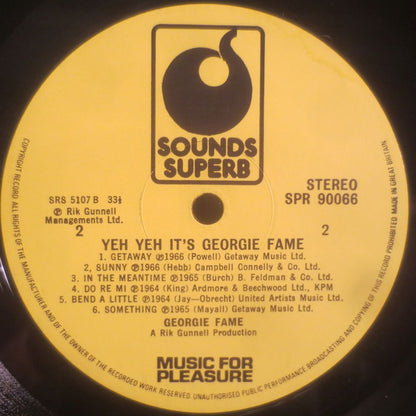 Georgie Fame : Yeh, Yeh It's Georgie Fame (LP, Comp, RE, RP)