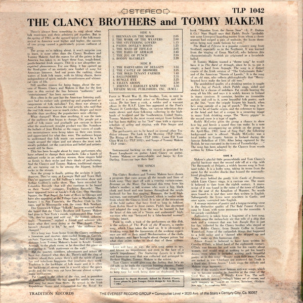 The Clancy Brothers & Tommy Makem : The Clancy Bros. & Tommy Makem (LP, Album)