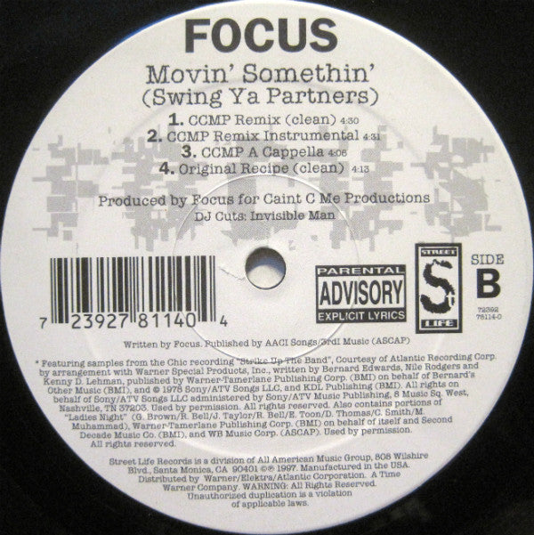 Focus (4) : Movin' Somethin' (Swing Ya Partners) (12")