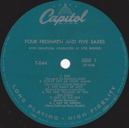 The Four Freshmen : Four Freshmen And Five Saxes (LP, Album, Mono)