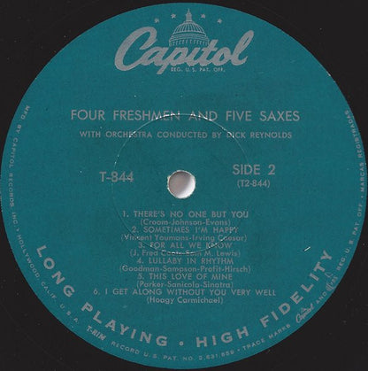 The Four Freshmen : Four Freshmen And Five Saxes (LP, Album, Mono)