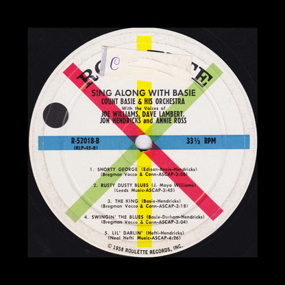 Joe Williams, Dave Lambert (3), Jon Hendricks, Annie Ross Plus Count Basie Orchestra : Sing Along With Basie (LP, Album, Mono)