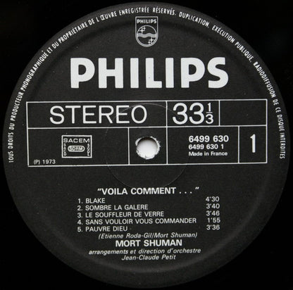 Mort Shuman : Voila Comment.. (LP, Album, Gat)