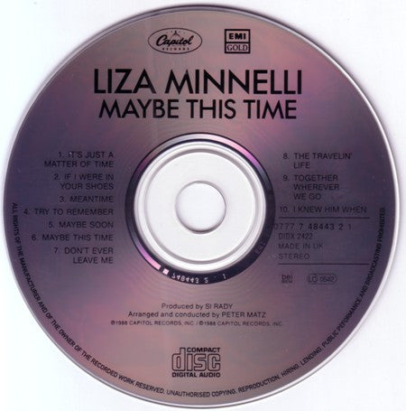 Liza Minnelli : Maybe This Time (CD, Comp)