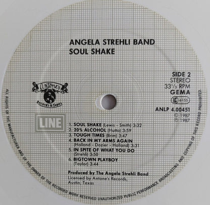 Angela Strehli Band : Soul Shake (LP, Album, Whi)