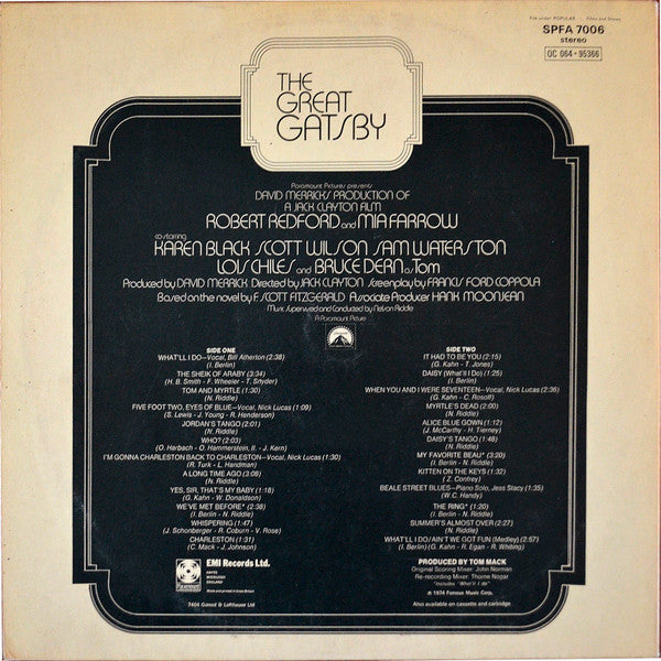 Nelson Riddle : The Great Gatsby (LP, Gat)