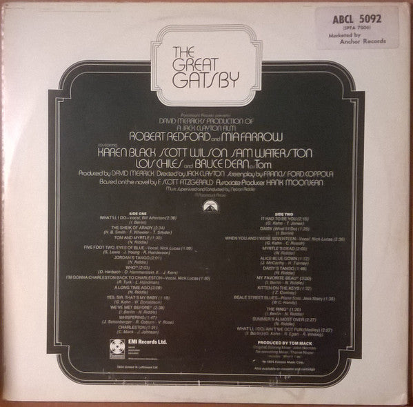 Nelson Riddle : The Great Gatsby (LP, Gat)