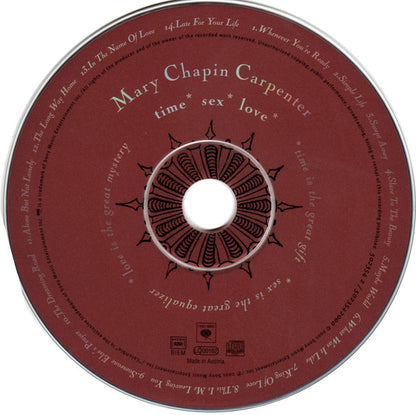 Mary Chapin Carpenter : Time* Sex* Love* (CD, Album)