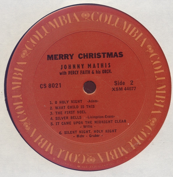 Johnny Mathis : Merry Christmas (LP, Album, RE)