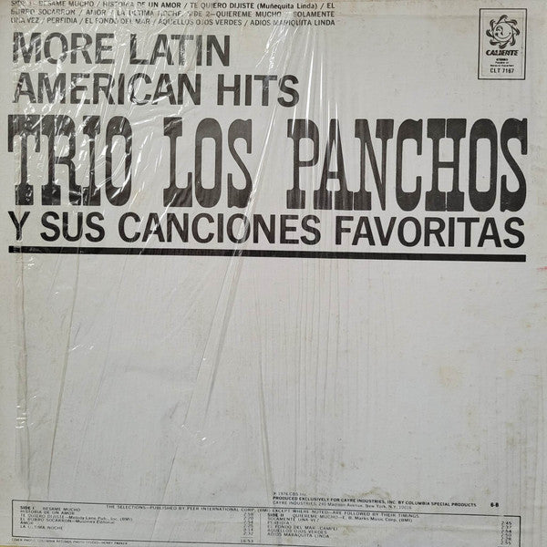 Trio Los Panchos : More Latin American Hits  - Y Sus Canciones Favoritas (LP, Comp, Mono)