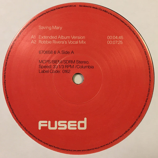 Fused : Saving Mary (12", Single)