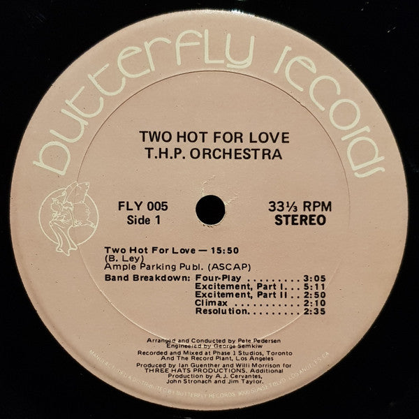 THP Orchestra : Two Hot For Love (LP, Album, Pin)