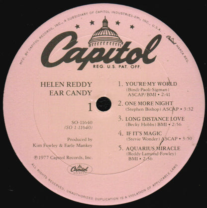 Helen Reddy : Ear Candy (LP, Album, Gol)