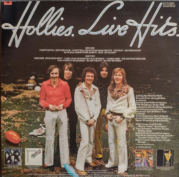 The Hollies : Hollies Live Hits (LP, Album)