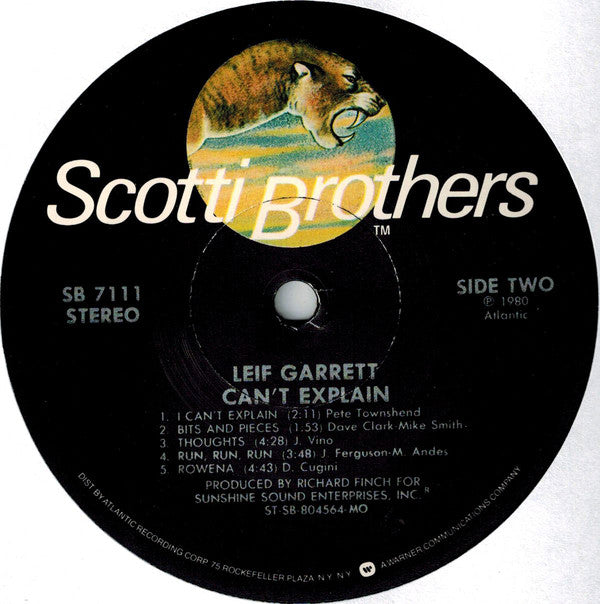 Leif Garrett : Can't Explain (LP, Album, Mon)