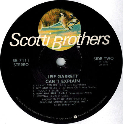 Leif Garrett : Can't Explain (LP, Album, Mon)