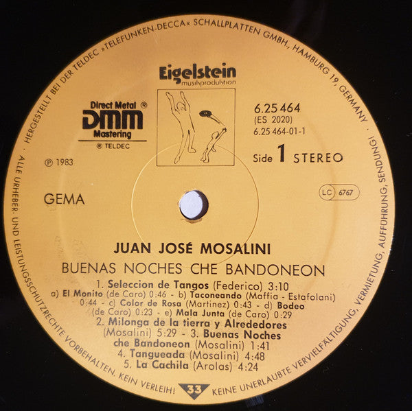 Juán José Mosalini : Buenas Noches Che Bandoneon (LP, Album)