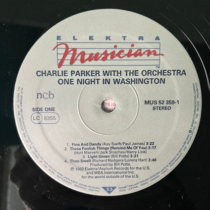 Charlie Parker With The Orchestra (4) : One Night In Washington (LP, Album)