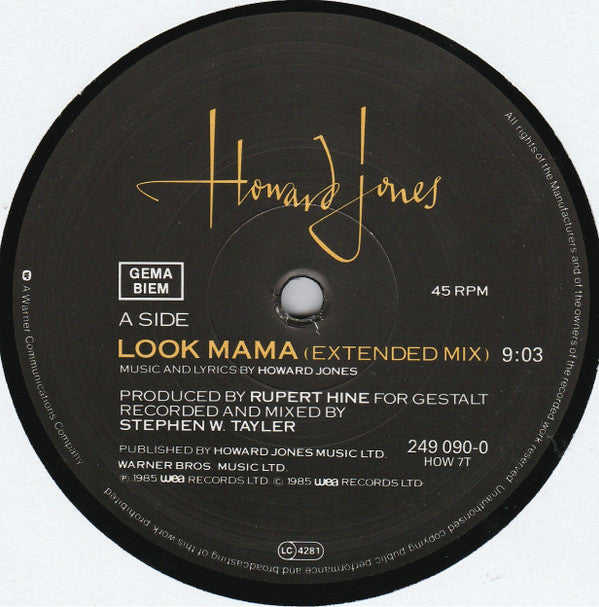 Howard Jones : Look Mama (12")