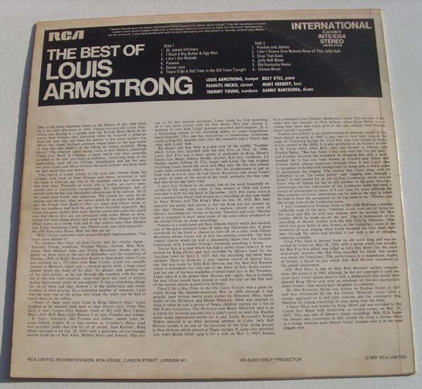 Louis Armstrong And His All-Stars : The Best Of Louis Armstrong (LP, Album, RE)