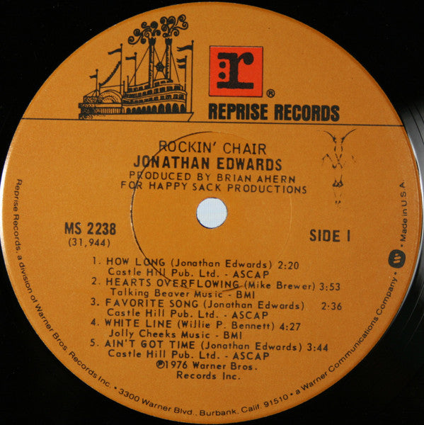 Jonathan Edwards (2) : Rockin' Chair (LP, Album, Jac)