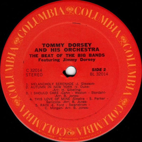 Tommy Dorsey And His Orchestra Featuring Jimmy Dorsey : The Beat Of The Big Bands (LP, Album, Comp)