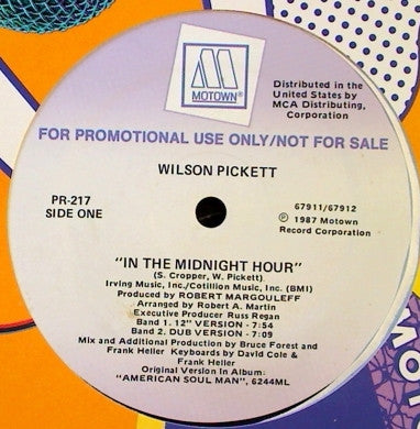 Wilson Pickett : In The Midnight Hour (12", Single, Promo)