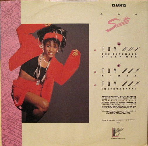 Sinitta : Toy Boy (The Extended Bicep Mix) (12", EP, Dam)