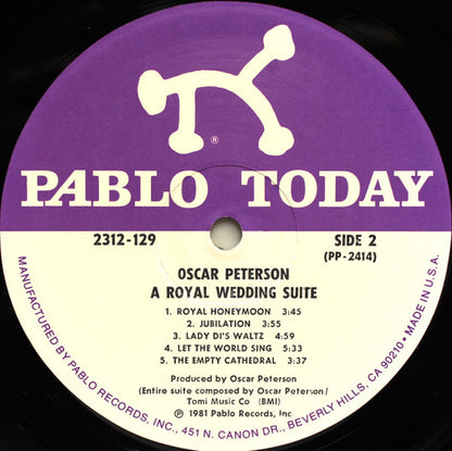 Oscar Peterson : A Royal Wedding Suite (LP)