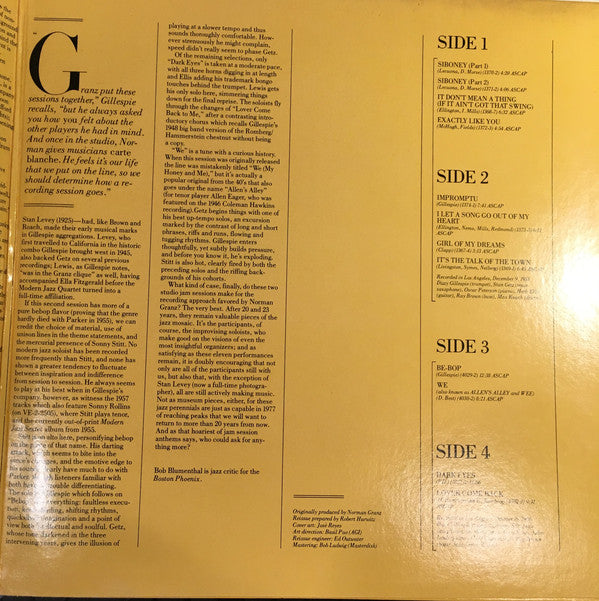 Dizzy Gillespie / Stan Getz : Diz And Getz (2xLP, Album, Comp, Mono, RE)