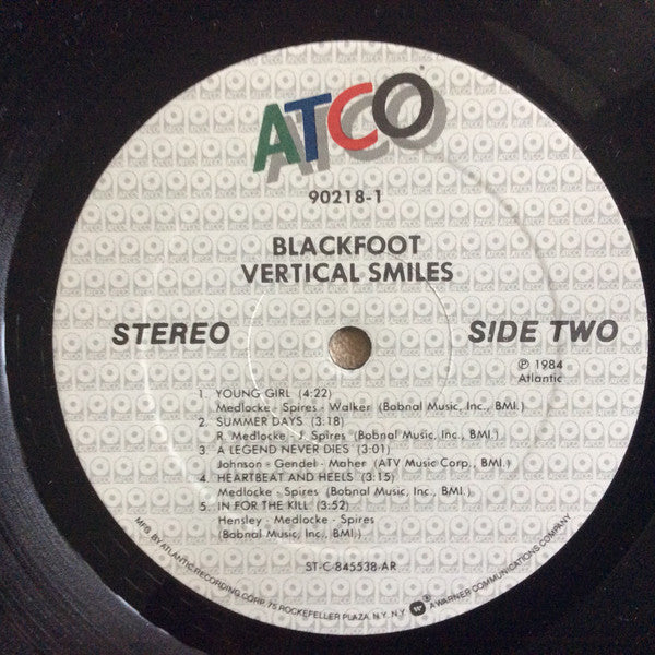 Blackfoot (3) : Vertical Smiles (LP, Album)