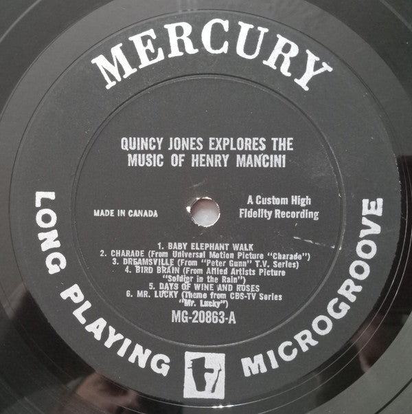 Quincy Jones : Quincy Jones Explores The Music Of Henry Mancini (LP, Album, Mono)