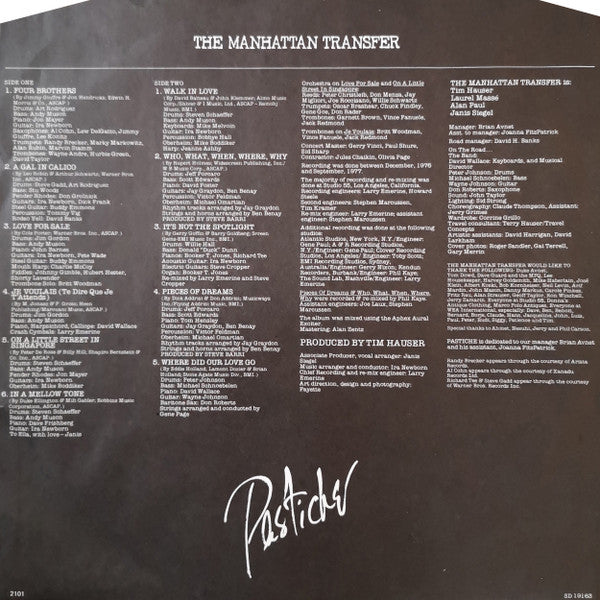 The Manhattan Transfer : Pastiche (LP, Album)