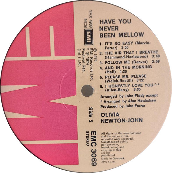 Olivia Newton-John : Have You Never Been Mellow (LP, Album)