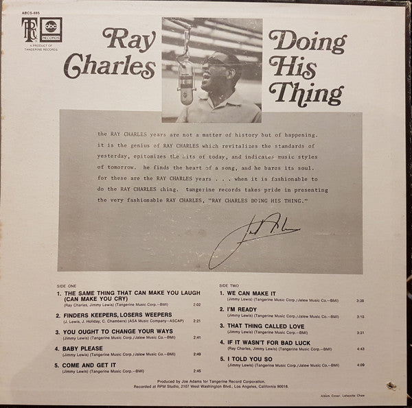 Ray Charles : Doing His Thing (LP, Album)