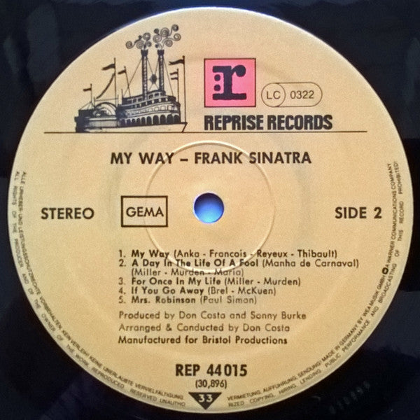 Frank Sinatra : My Way (LP, Album, RE)