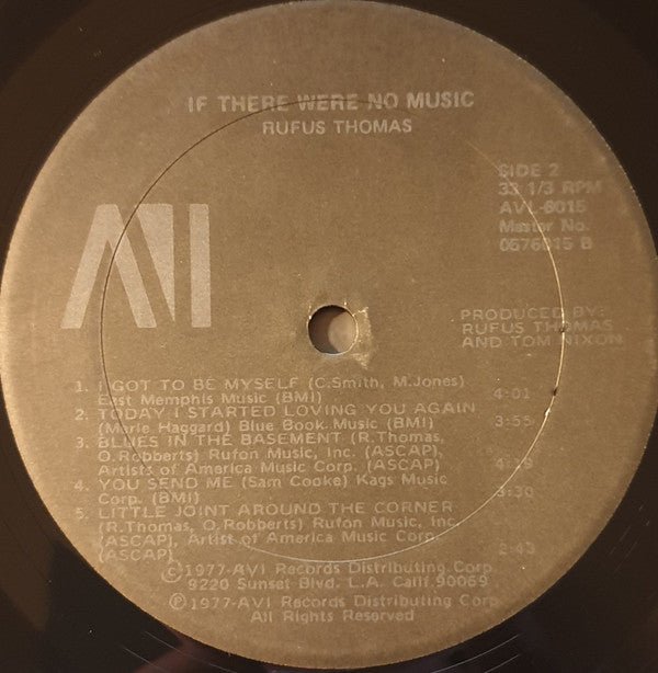 Rufus Thomas : If There Were No Music (LP, Album, Rai)