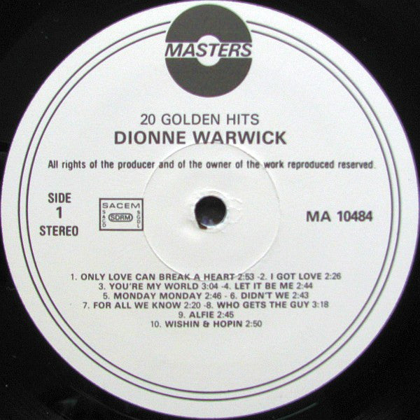 Dionne Warwick : 20 Golden Hits, The Dionne Warwick Collection (LP, Comp)