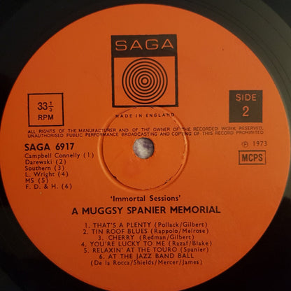 Muggsy Spanier Featuring Pee Wee Russell : A Muggsy Spanier Memorial (LP, Comp)