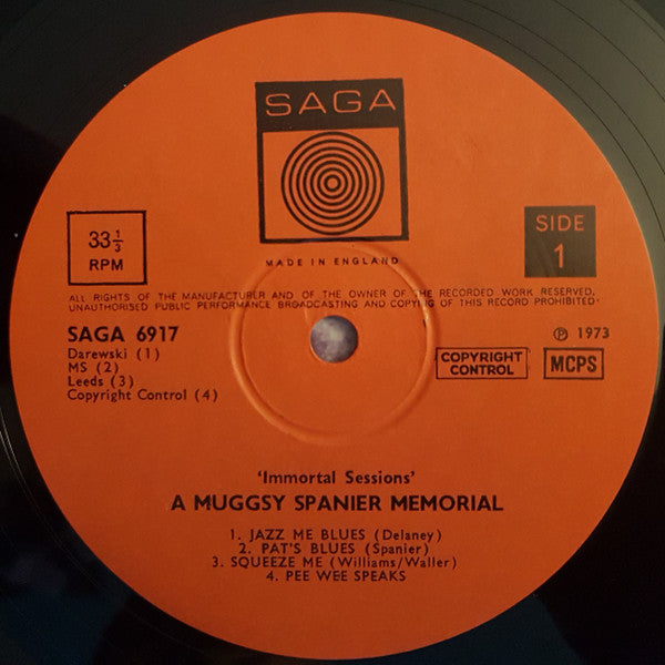 Muggsy Spanier Featuring Pee Wee Russell : A Muggsy Spanier Memorial (LP, Comp)