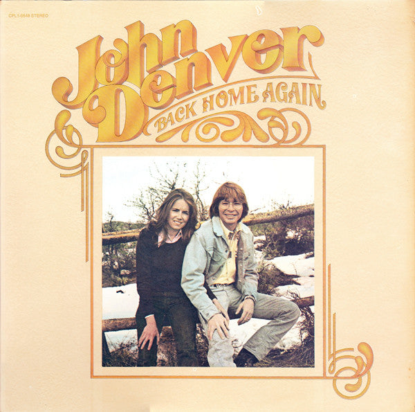 John Denver : Back Home Again (LP, Album, RP, Tan)