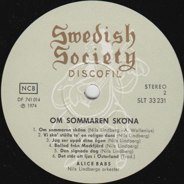 Alice Babs : Om Sommaren Sköna (LP, Album)