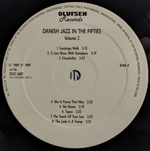 Various : Danish Jazz In The 50's - Volume Two - Bop And Mainstream  (LP, Comp)