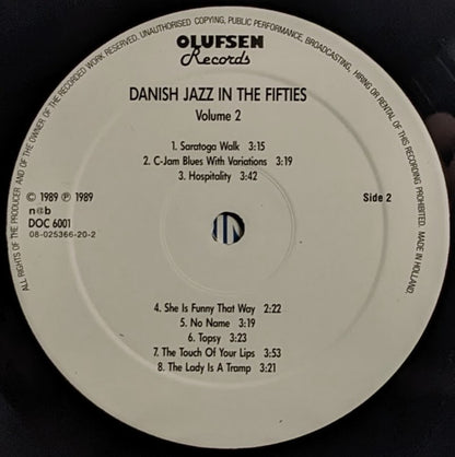 Various : Danish Jazz In The 50's - Volume Two - Bop And Mainstream  (LP, Comp)