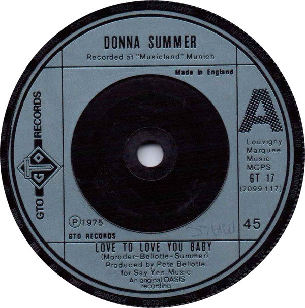 Donna Summer : Love To Love You Baby (7", Single)