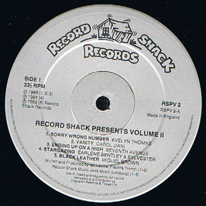 Various : Record Shack Presents Volume Two (2xLP, Comp, Mixed, Gat)