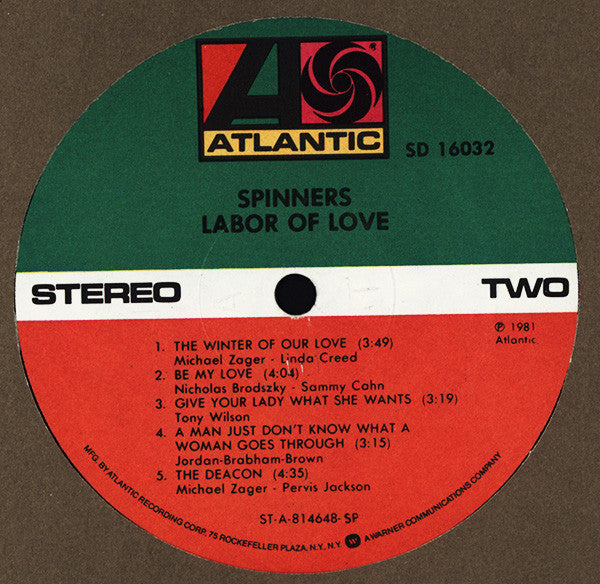 Spinners : Labor Of Love (LP, Album, SP)